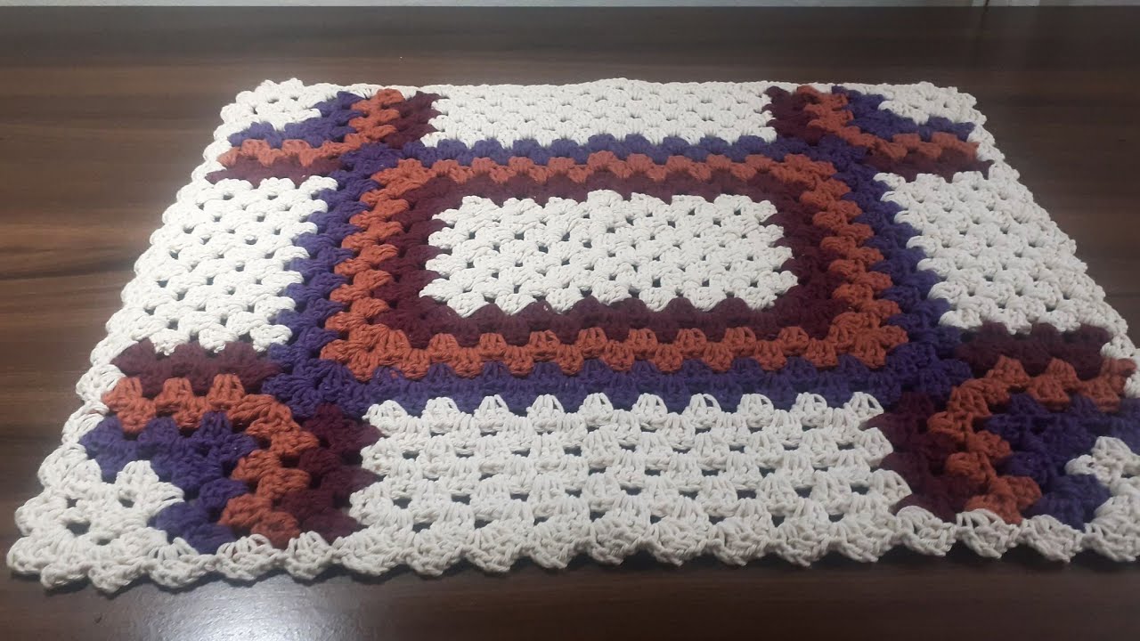 TAPETE SIMPÁTICO PACHWORK - TAPETE FÁCIL E RÁPIDO DE CROCHÊ -