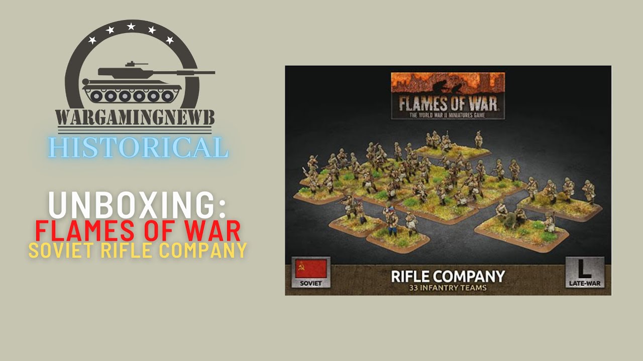 Unboxing Flames of War Soviet Rifle Company [Unboxing]