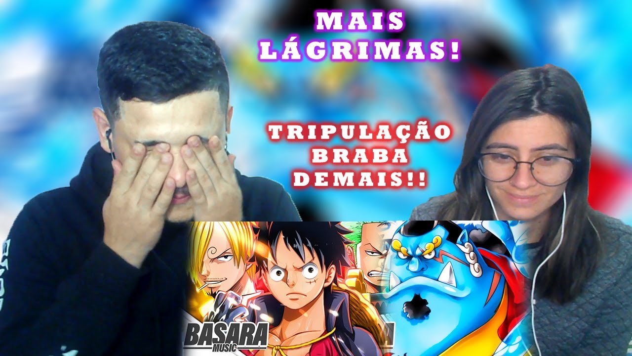 REACT EM CASAL | 2 EM 1 | Basara - One Piece - Jinbe Pela União | Trio Monstro Enygma & Daarui