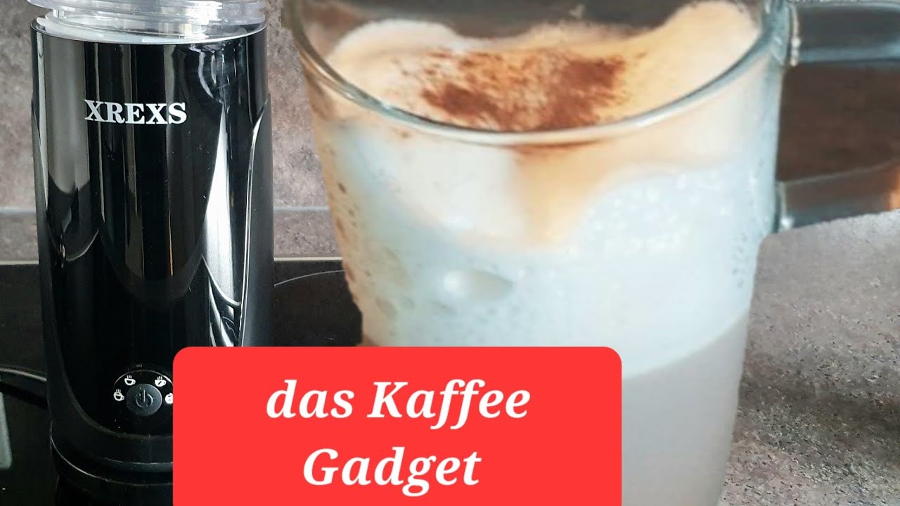 elektrischer Milchaufschäumer XREXS ideal für heißen Kakao & kalten Milchschaum Cappuccino Macchiato