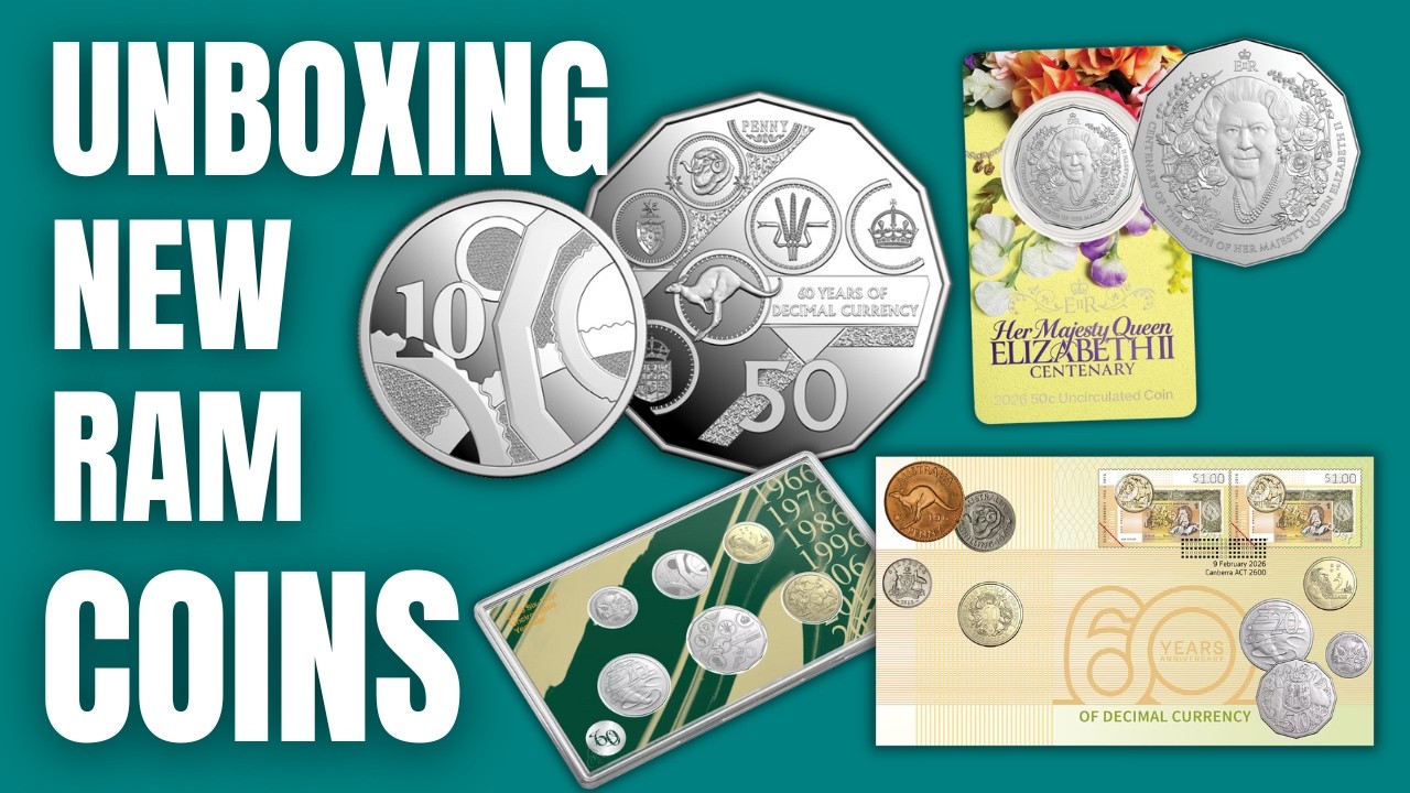 Unboxing the 60th Anniversary Decimal Currency 2026 Year coins, Centenary of QE II and new coins