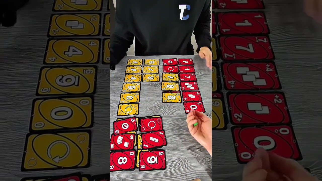 Juego de mesa con cartas del UNO #juegos #fy