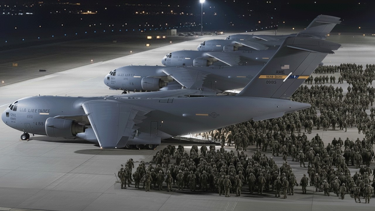 US Army Paratroopers Deployed in the Middle of the Night