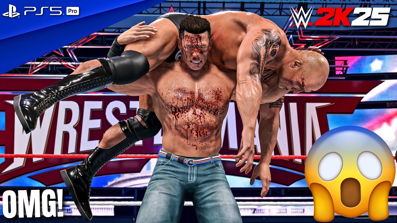 WWE 2K25 - The Rock vs. John Cena (c) - WWE Championship Match at WrestleMania 42 | PS5 Pro [4K60]