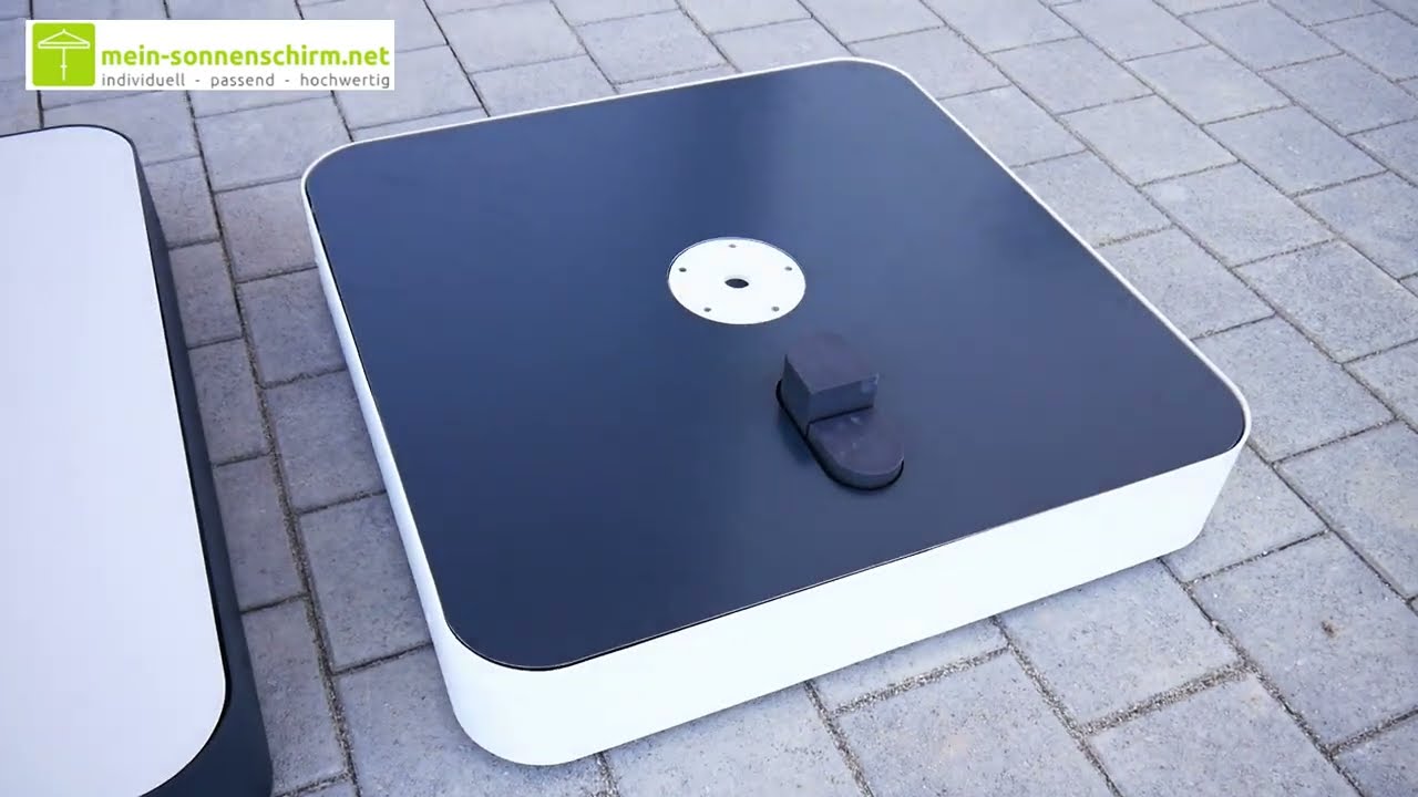 Die neuen Glatz Rollensockel 180 und 120kg. Top mobile Schirmständer.