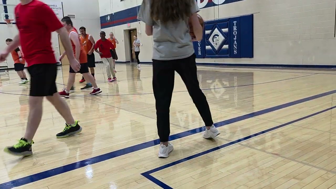 We are playing basketball games 