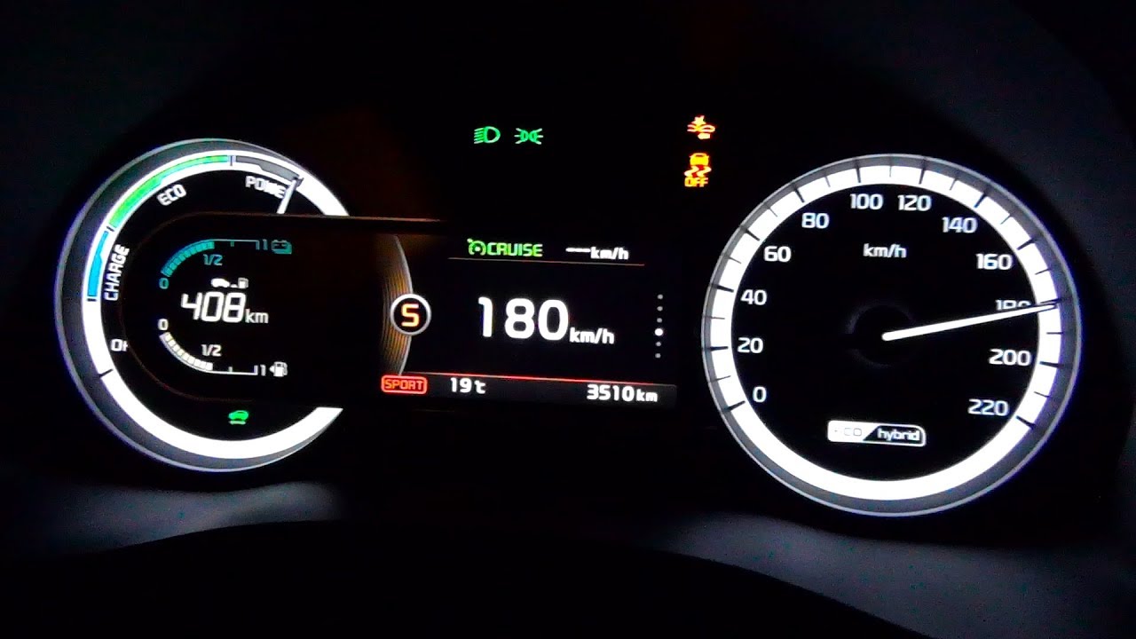 2016 KIA Niro 1.6 GDi Hybrid 141 HP - acceleration 0-180 km/h