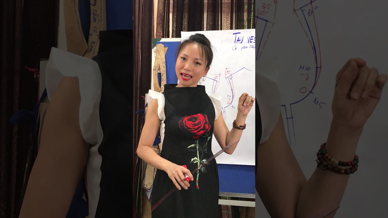 Cách cắt tay áo vest kiểu 3D của cô Phan Thuỷ