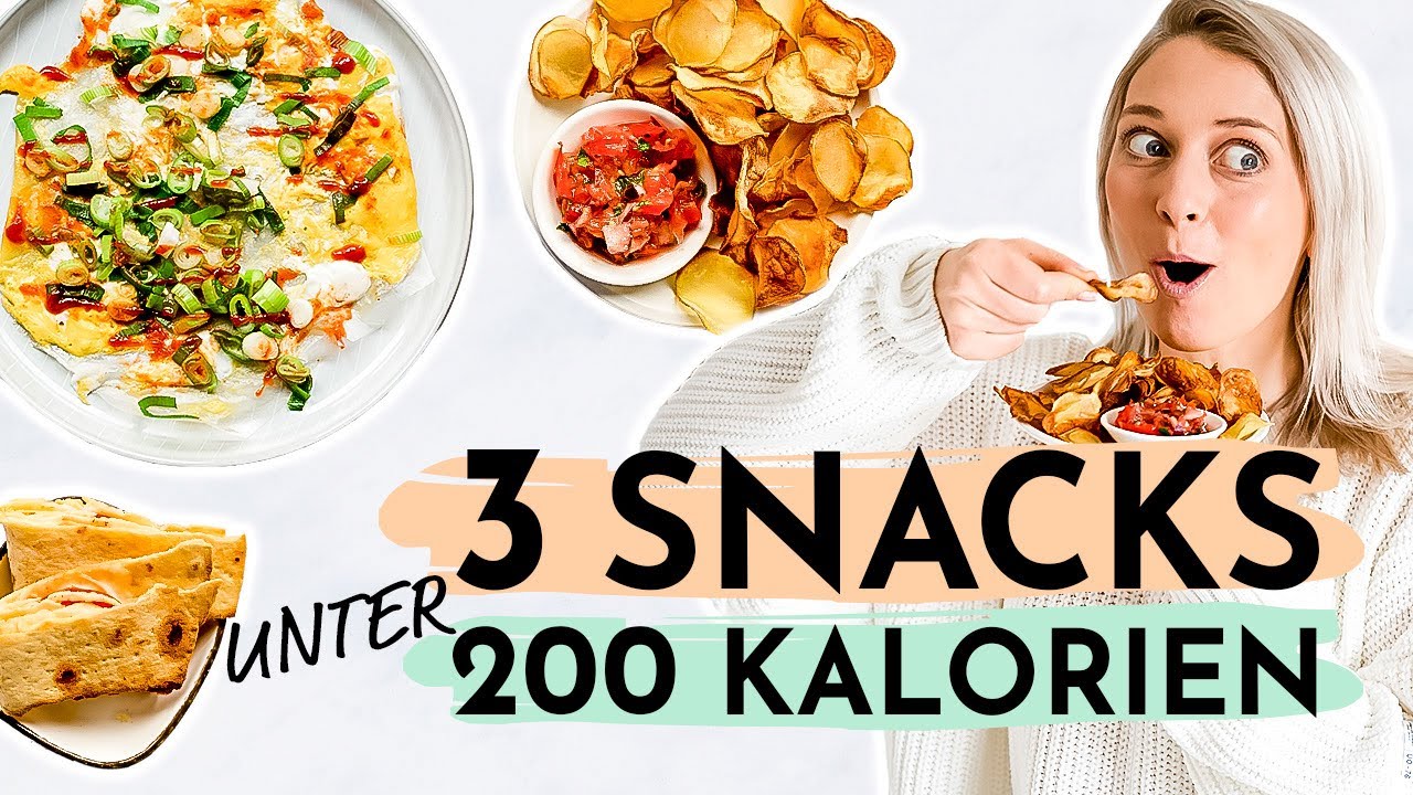 3 GESUNDE SNACKS | Unter 200 Kalorien | Snacks zum Abnehmen