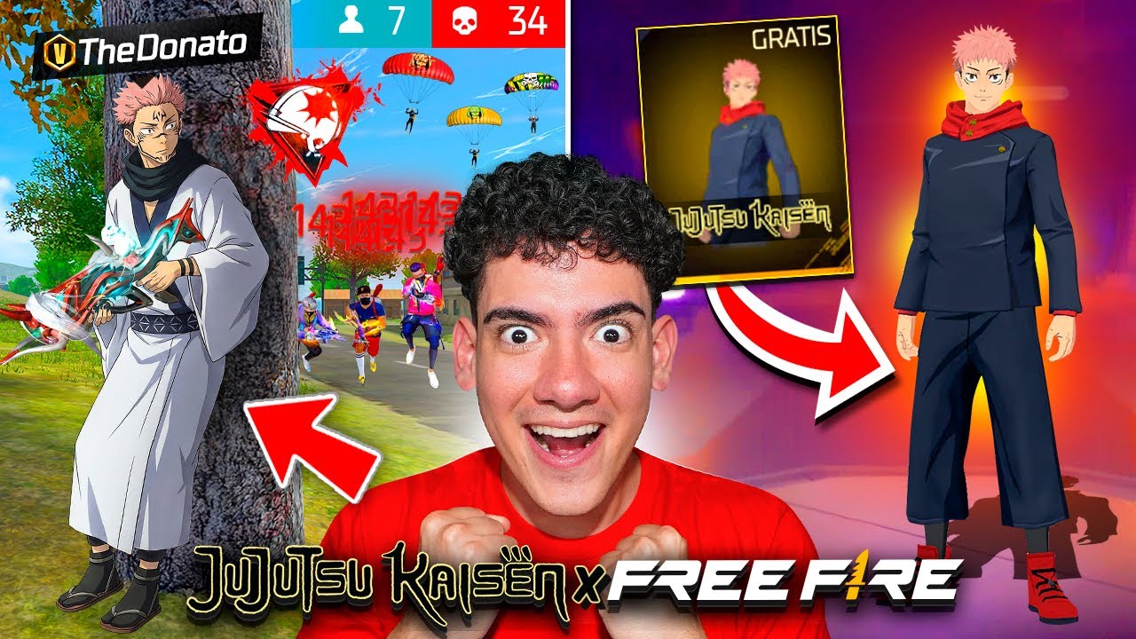 LLEGO JUJUTSU KAISEN a FREE FIRE y CONSEGUIRE A ITADORI !! - TheDonato