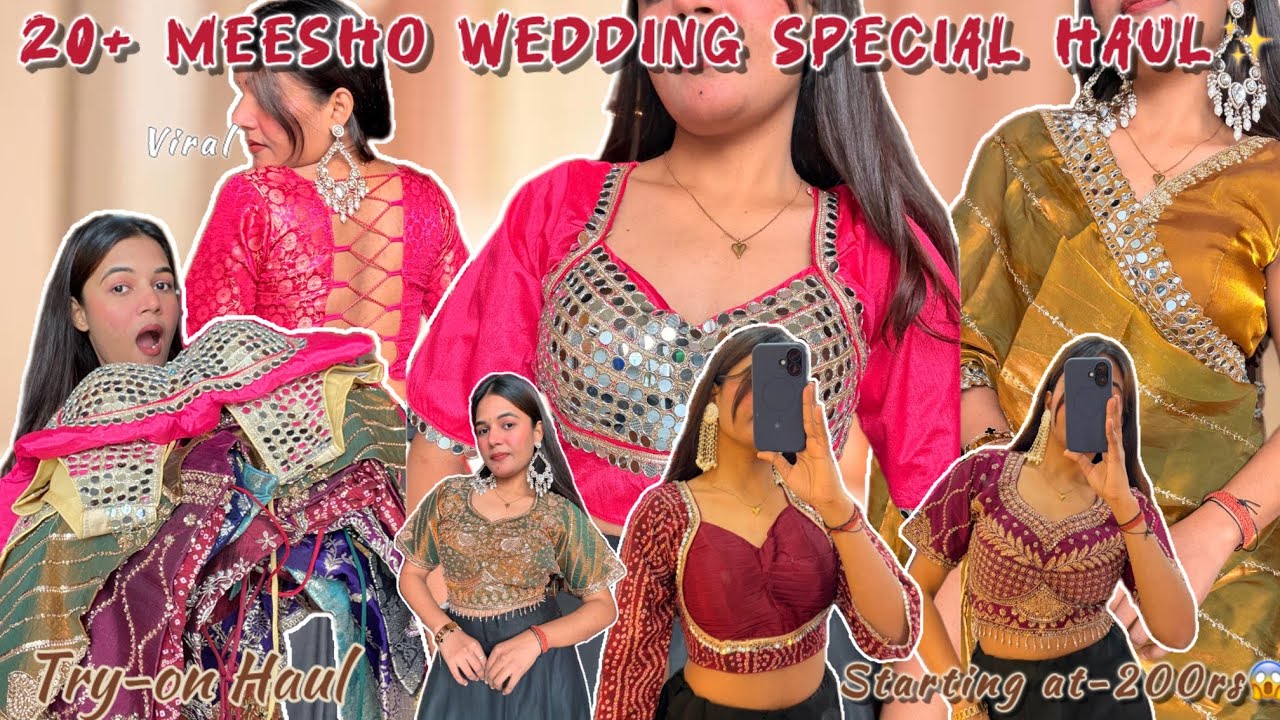 *Huge* MEESHO DESIGNOR READYMADE BLOUSE HAUL😍Under-600rs😱||Try-on Haul||somyarajpoot