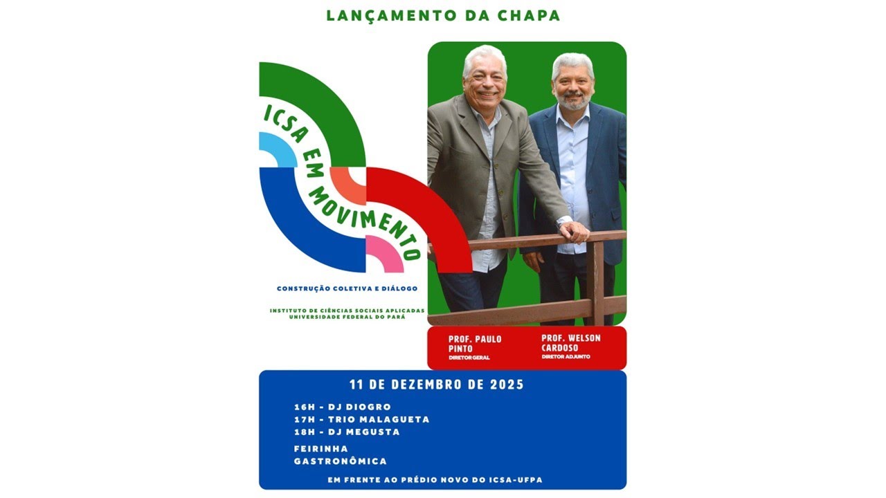 Apresentação da Chapa Única “ICSA em Movimento” e de seu Respectivo Programa de Trabalho