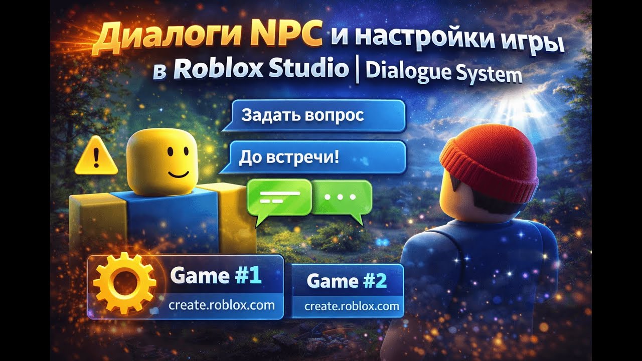 Диалоги NPC и настройки игры в Roblox Studio | Dialogue System