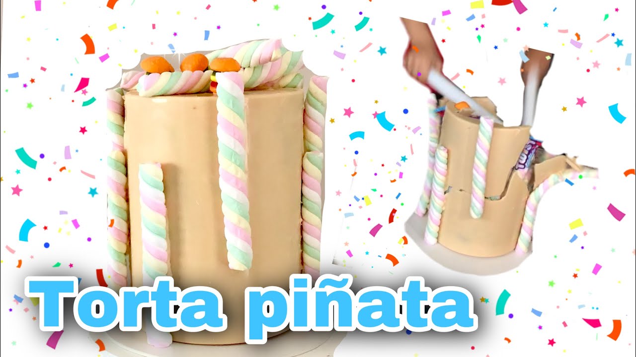 🍭TORTA SORPRESA PIÑATA de Chocolate 🍭 Receta SIN HORNO 🍭 Pastel