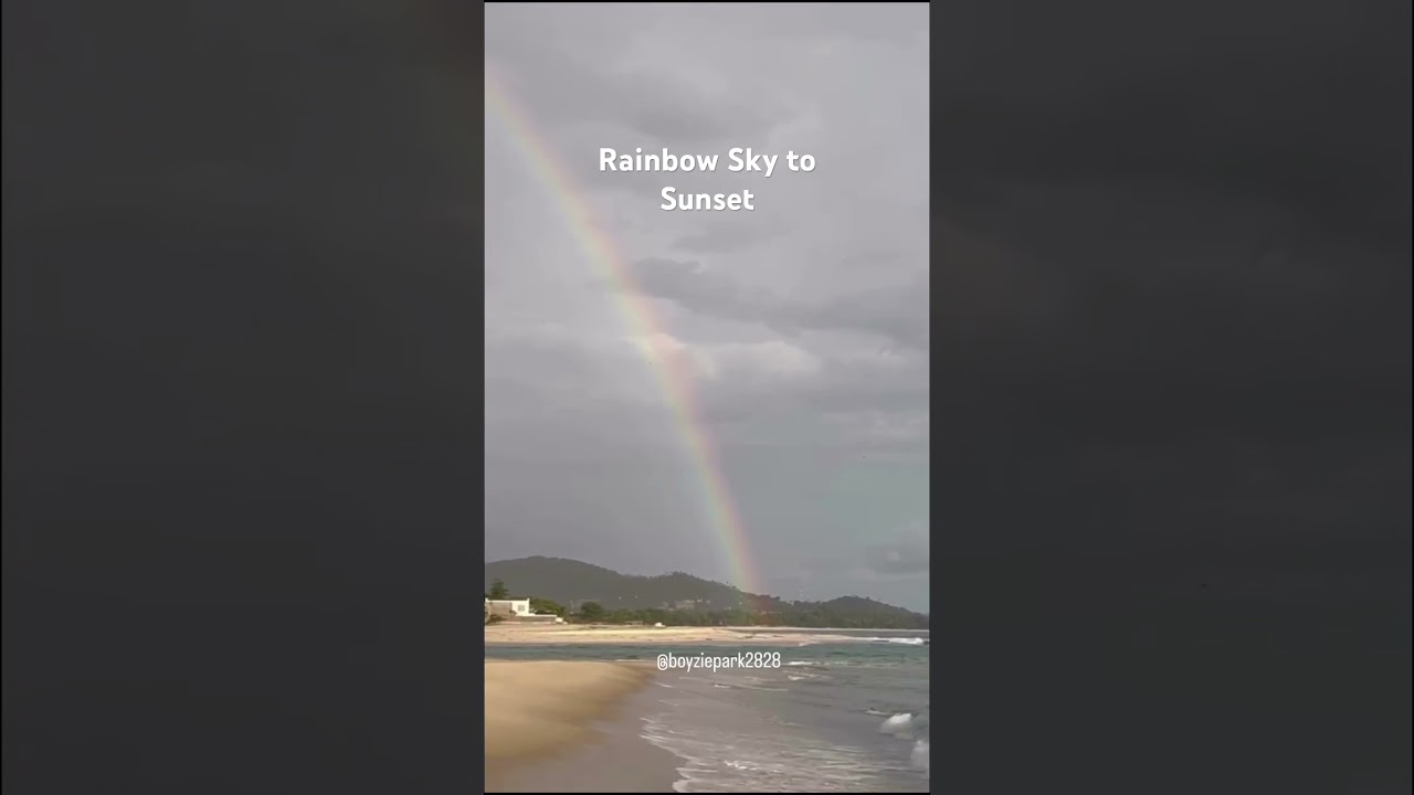 Rainbow Sky to Sunset #shorts #rainbow #sunset