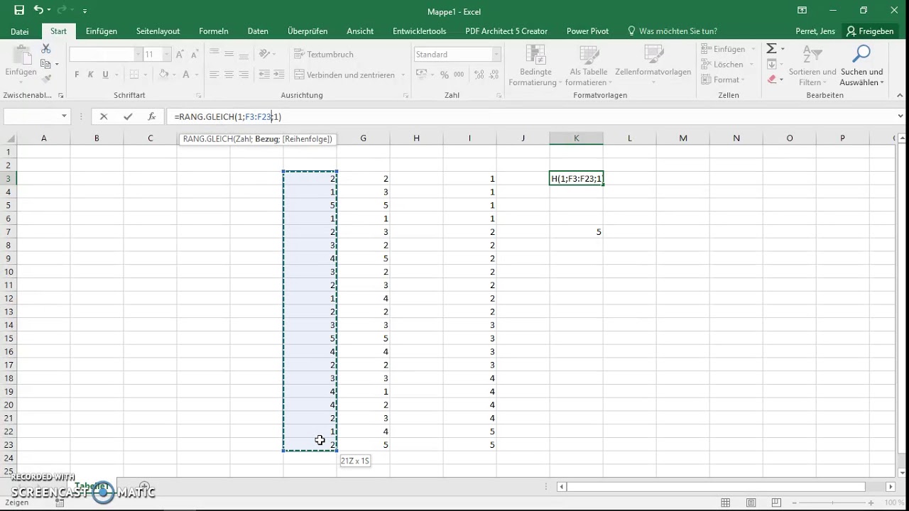 Statistik mit Excel: Rangberechnung und Spearmans Rangkorrelation