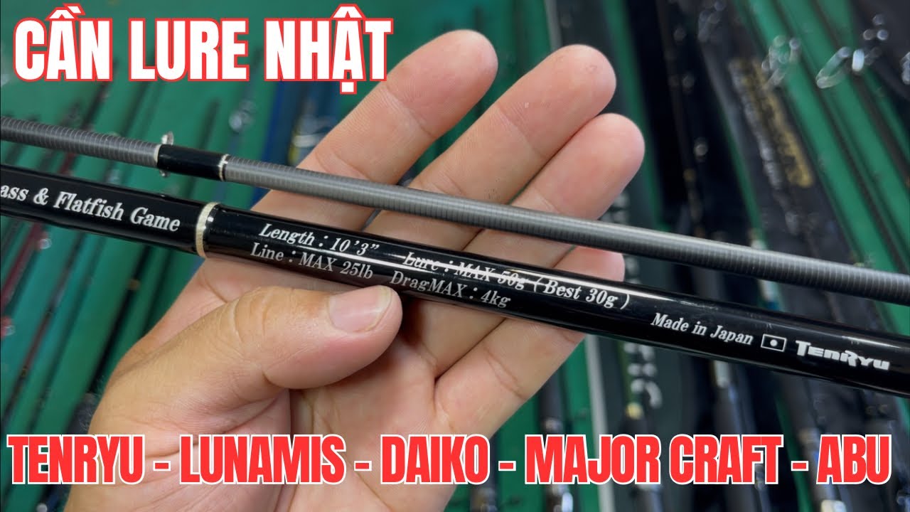 Cần Câu Nhật :  Cần Lure Tenryu, Lunamis, Daiko, Major Craft, Abu, Daiwa - Video 997