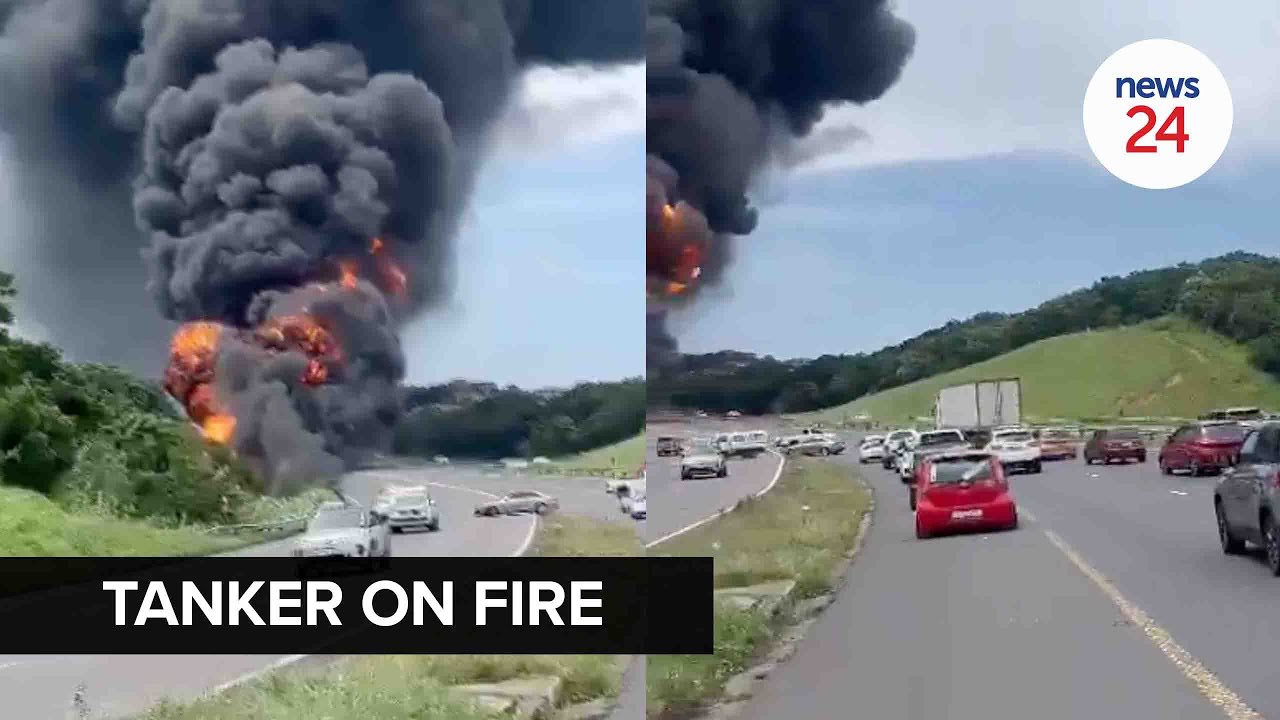 WATCH | Driver escapes unharmed as fuel tanker explodes on N2 in Durban