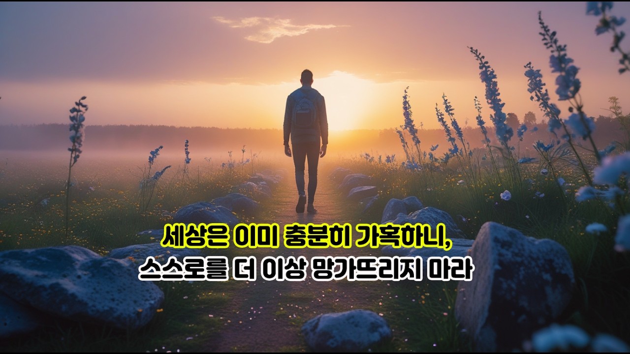 자신에게 부드럽게 대하라, 세상은 이미 충분히 가혹하니까