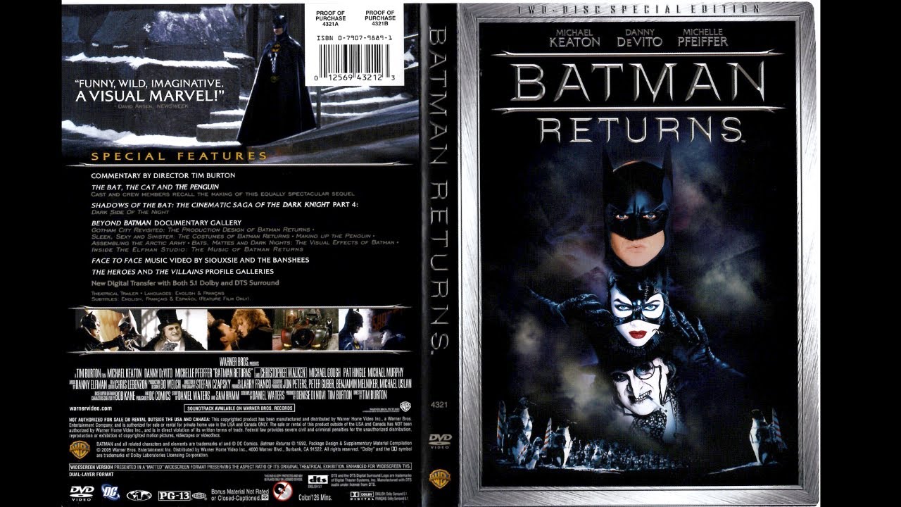 Batman Returns (1992) 2005 DVD Menu Walkthrough