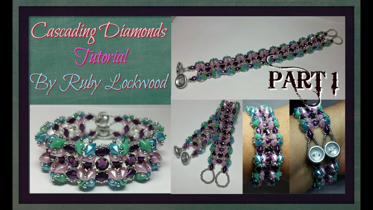 (Tutorial) Cascading Diamonds Bracelet DIY (Video 178) PART 1