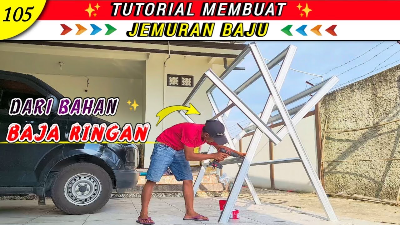 MEMBUAT JEMURAN DARI KANAL C BAJA RINGAN