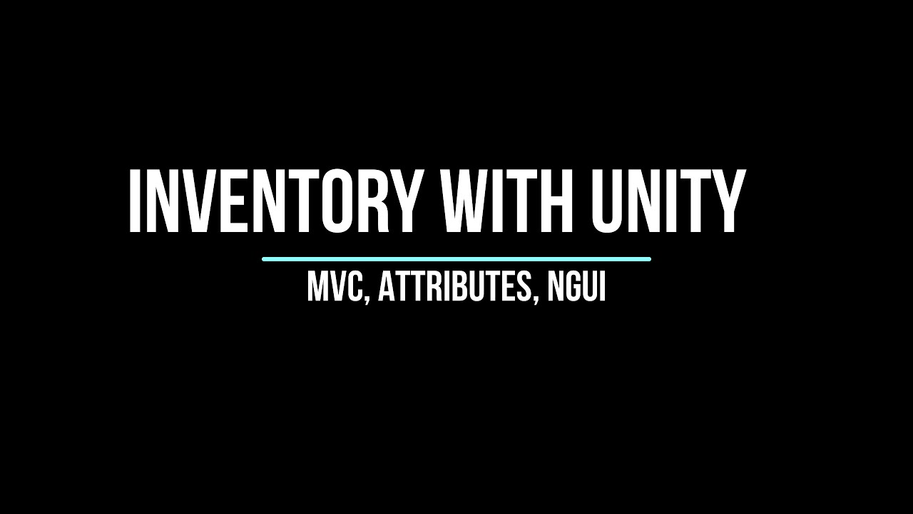 Tutorial inventory for Unity part1