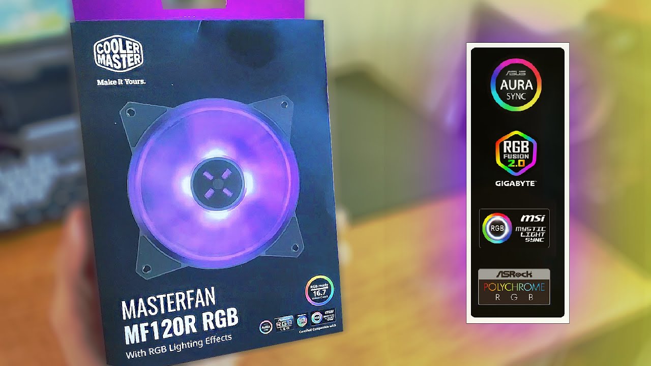 Вентилятор 120мм 4pin с подсветкой msi mystic light ( cooler master MF120R RGB )