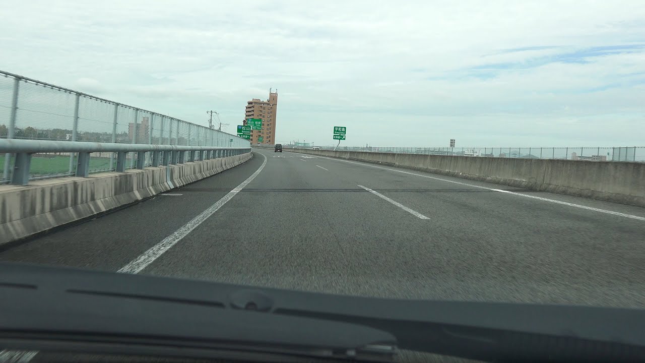 4K　E11・松山自動車道　下り　等速　新居浜IC→松山IC→大洲IC→三間IC　2023年3月撮影版
