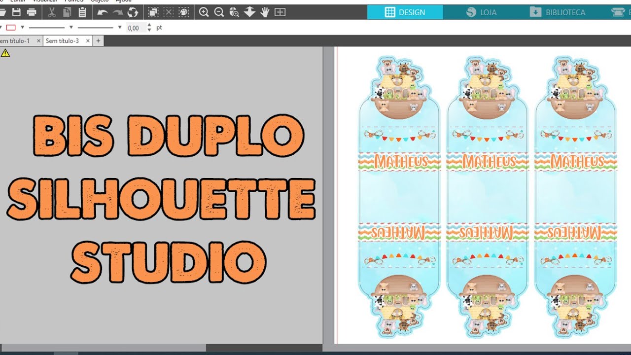 Como Personalizar BIS DUPLO no Silhouette Studio Passo a Passo