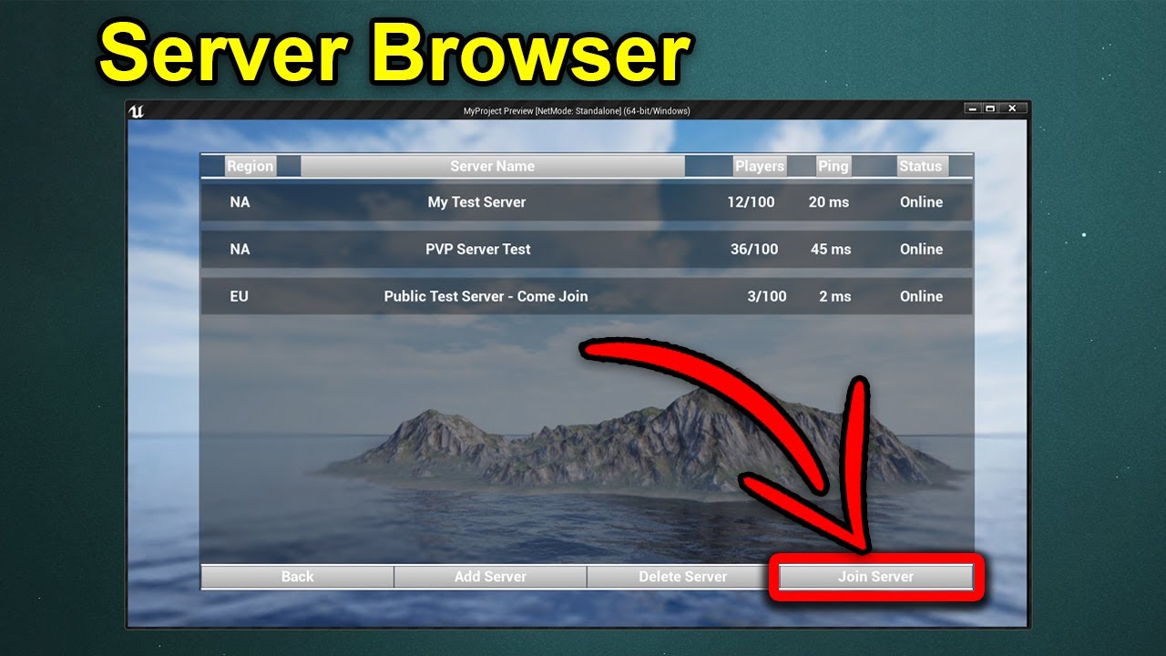 How To Make A Server Browser - Unreal Engine 4.25