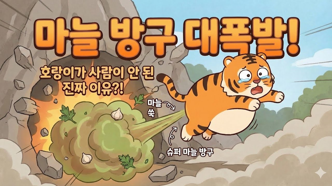 🧄단군신화 100일 챌린지 l 마늘 먹고 방구로 동굴 폭파한 호랑이?! | 엉뚱호랑이 09화