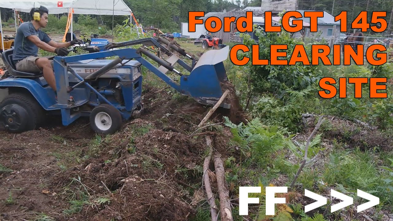 Ford LGT 145 Front End Loader Bulldozing Clearing Site
