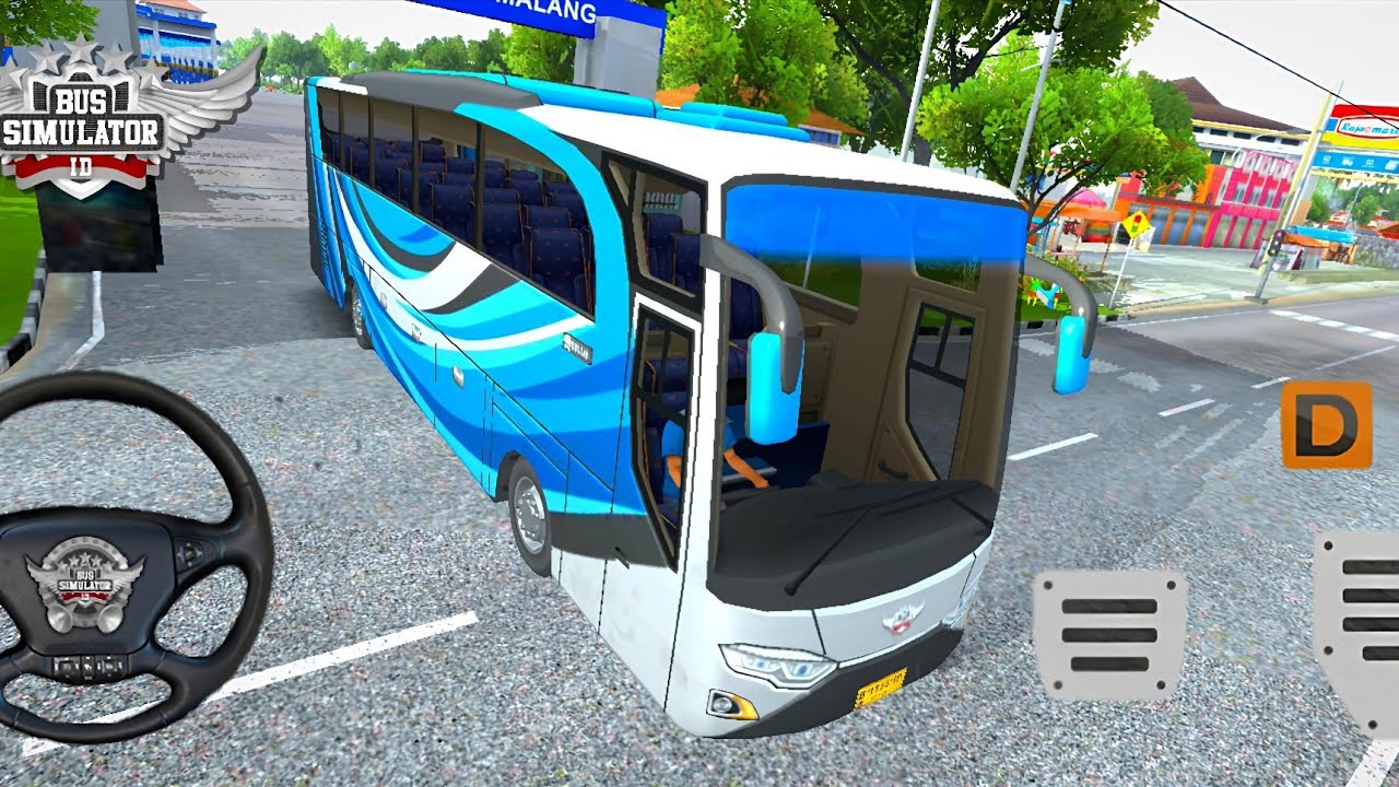 Rainy Day Vibes: Driving Through Rural Indonesia ( Bus Simulator Indonesia) 
