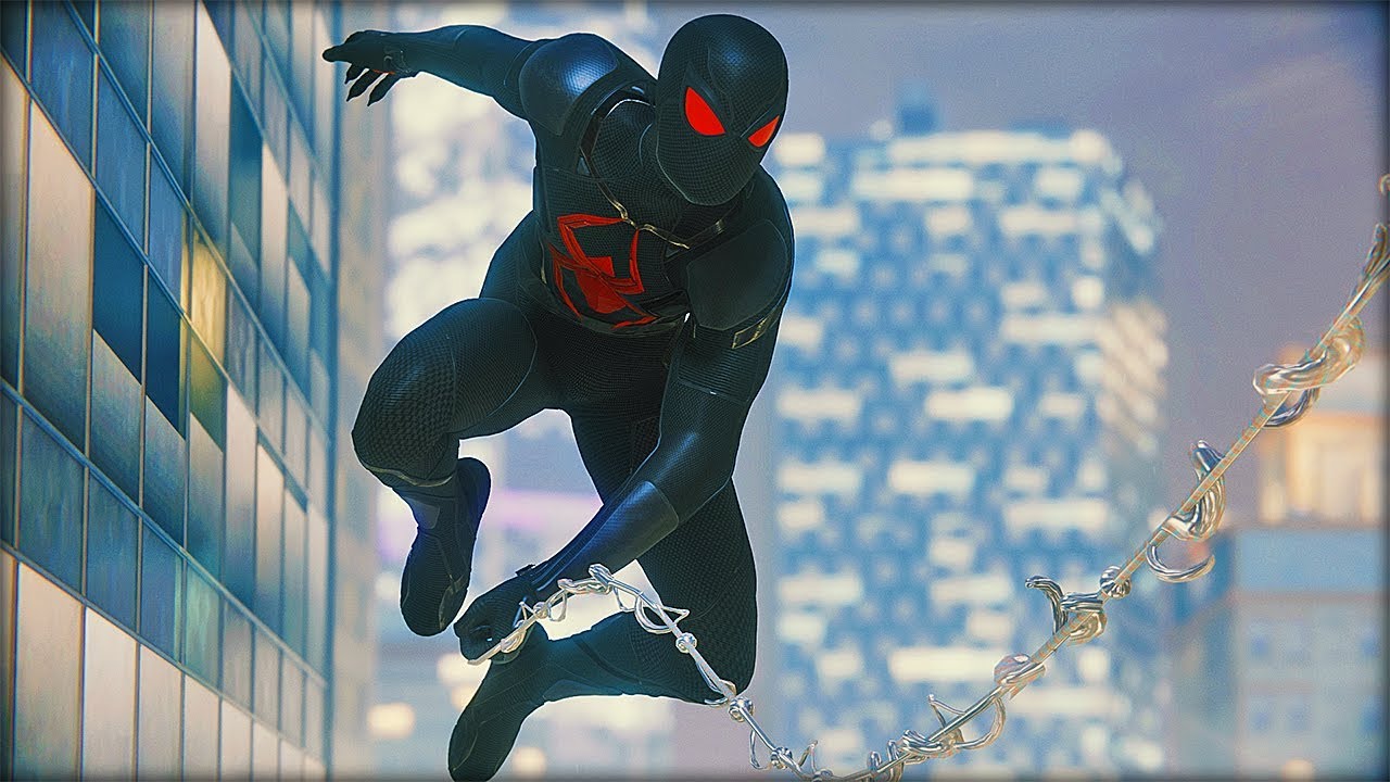 PS4 Spider-man DARK Suit Showcase (Black Cat Suit)