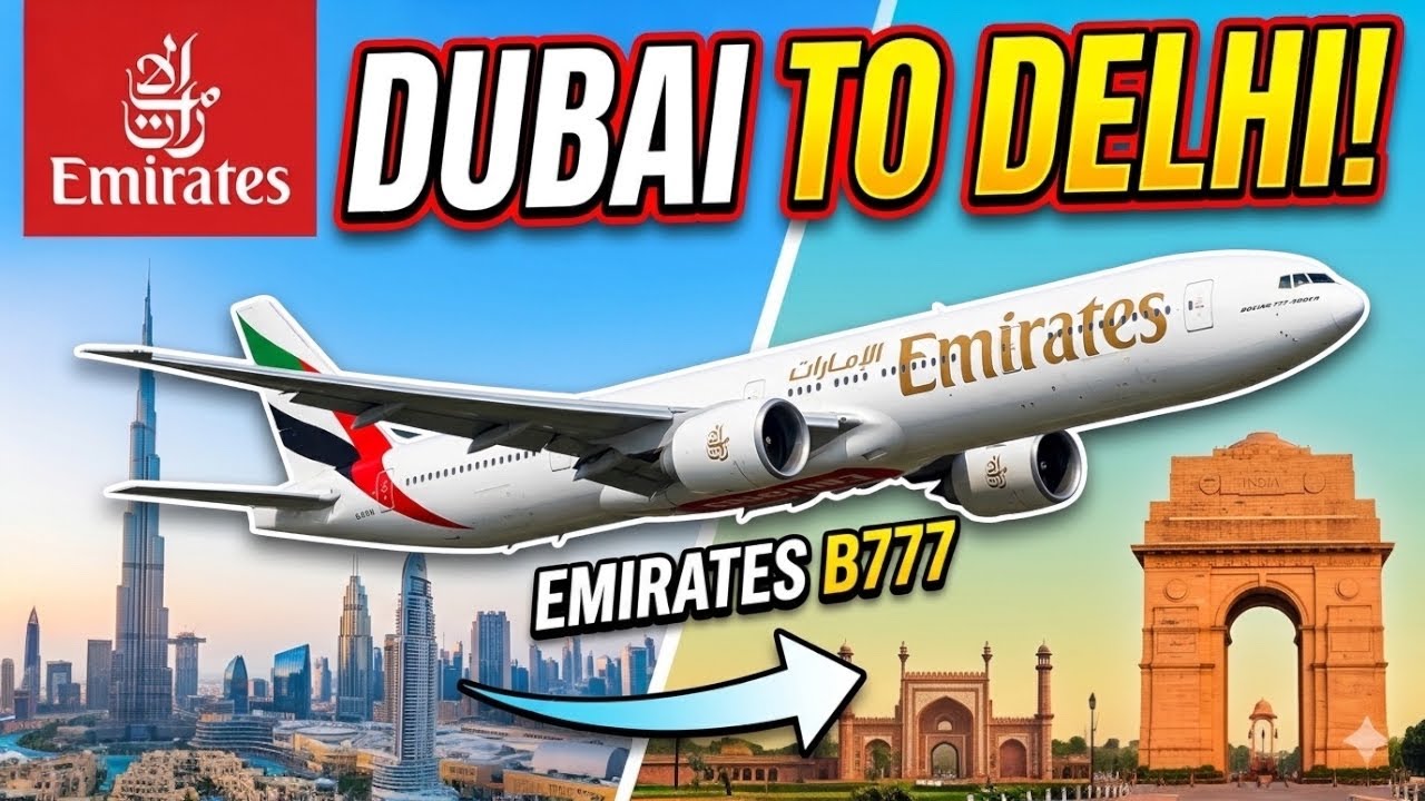 //Trip Report// Dubai To Delhi //Economy Class // Emirates 777-300