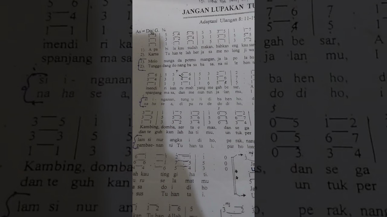 JANGAN LUPAKAN TUHAN (versi bahasa batak / SUARA 2)