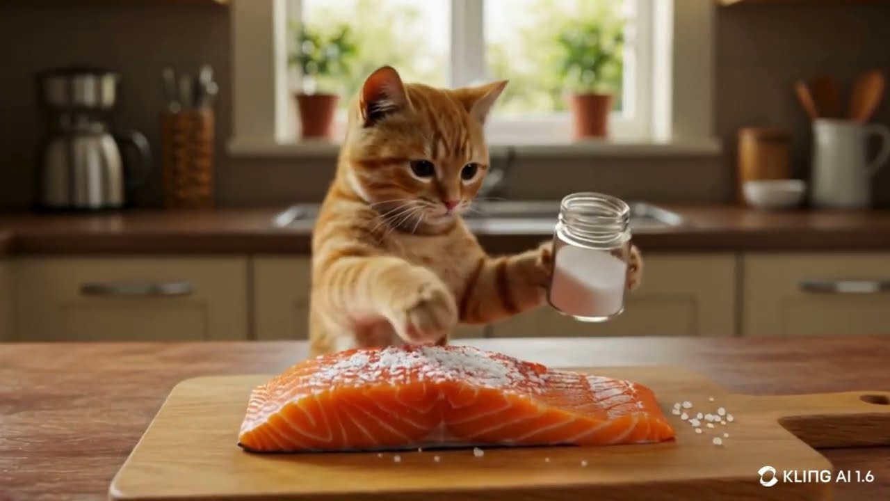 ココが焼鮭定食をつくるよ～🍚 