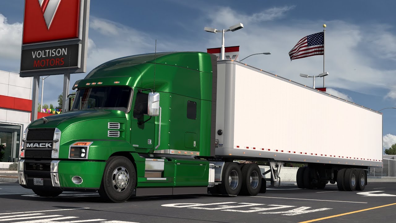 Mack Anthem Realistic Driving American Truck Simulator Gameplay 4K ATS 1.50 Kansas DLC