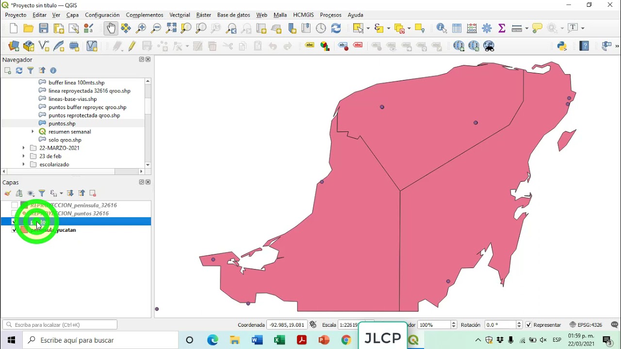 QGIS BASICO 08 herramienta REPROYECTAR