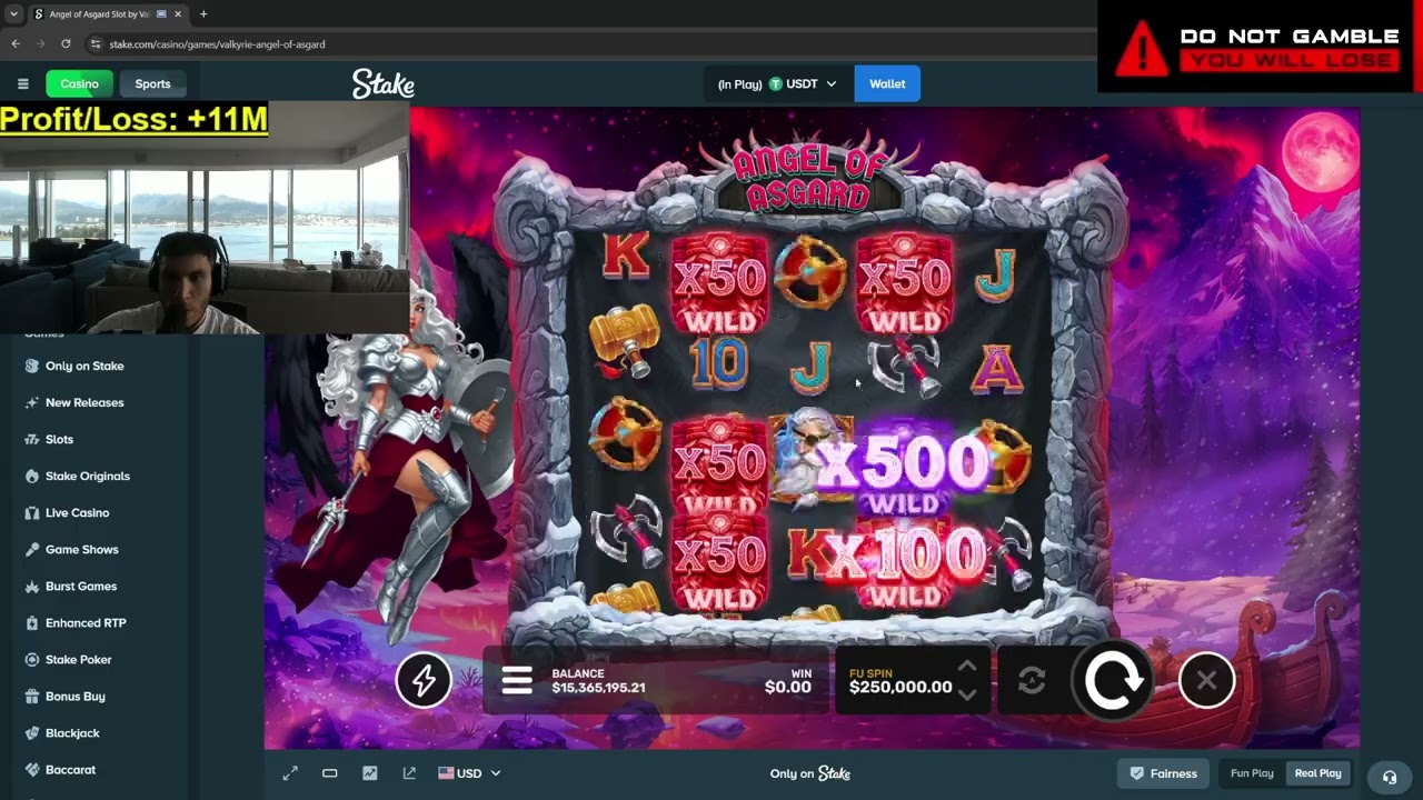 Trainwreckstv's Massive Win on Angels of Asgard!