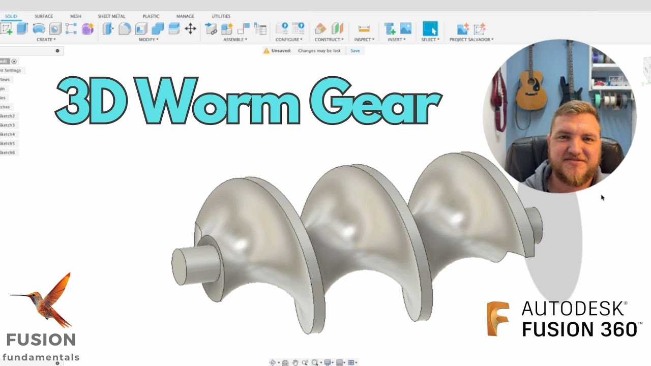 Создание червячной передачи в Fusion 360