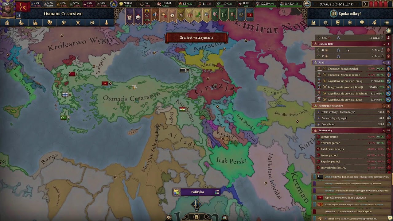 Europa Universalis 5 | Osmanowie | Strim #13 — upadek cesarstwa