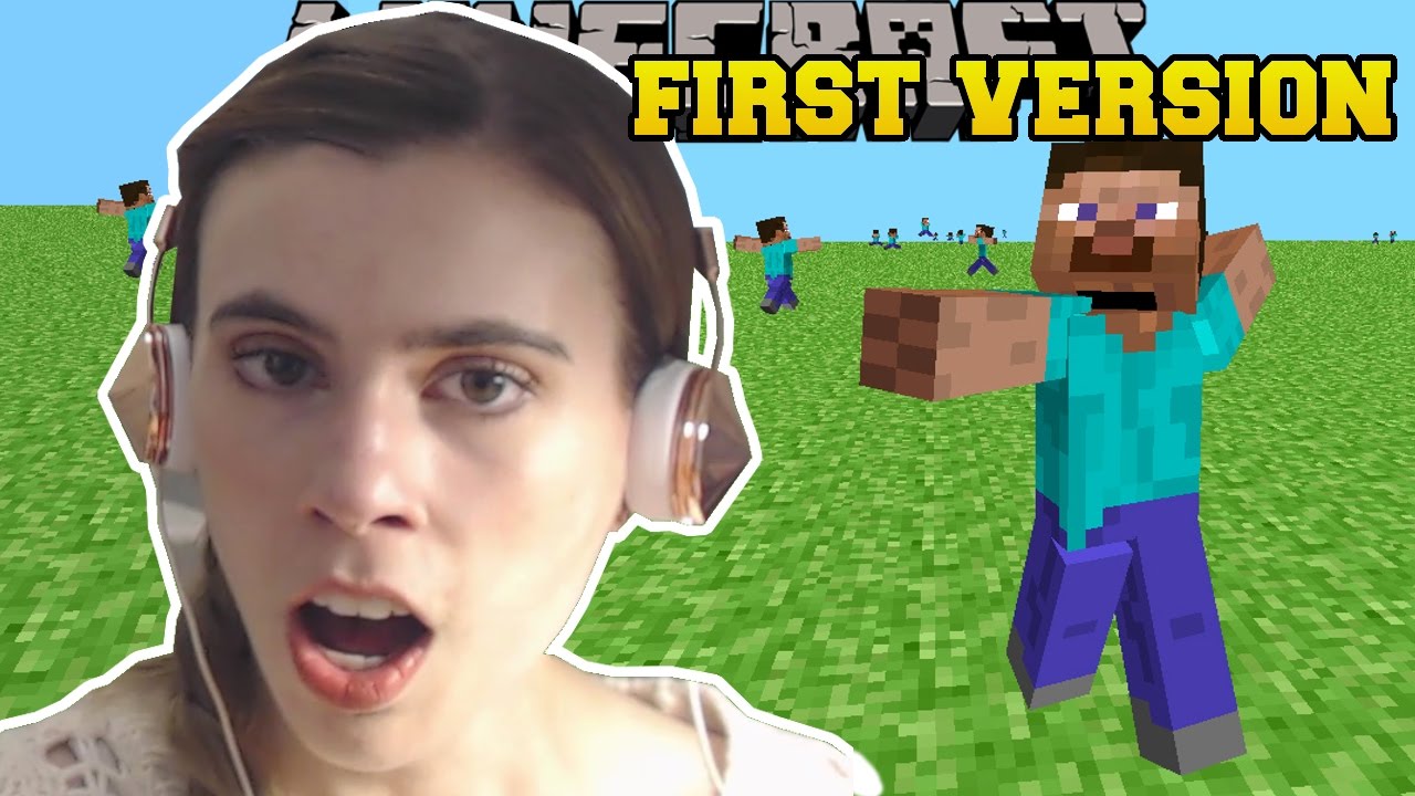 REACTING TO THE FIRST VERSION OF MINECRAFT!!!