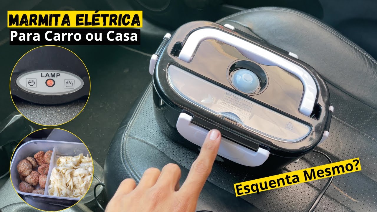 Comprei e Testei - Marmita Elétrica Térmica | Esquenta Com Quantos Minutos? 12v/24v e 110/220V