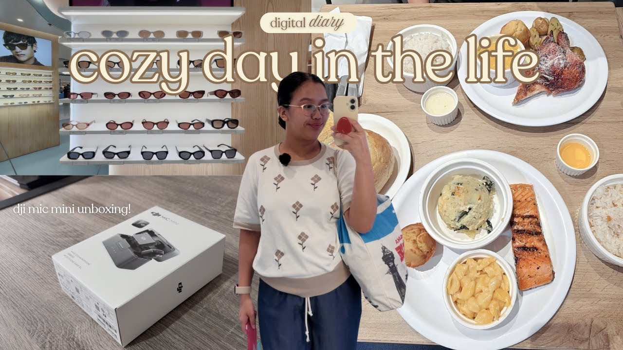 quick grocery runs, dji mic mini unboxing, doing errands, mini shopping 🛍️🌯
