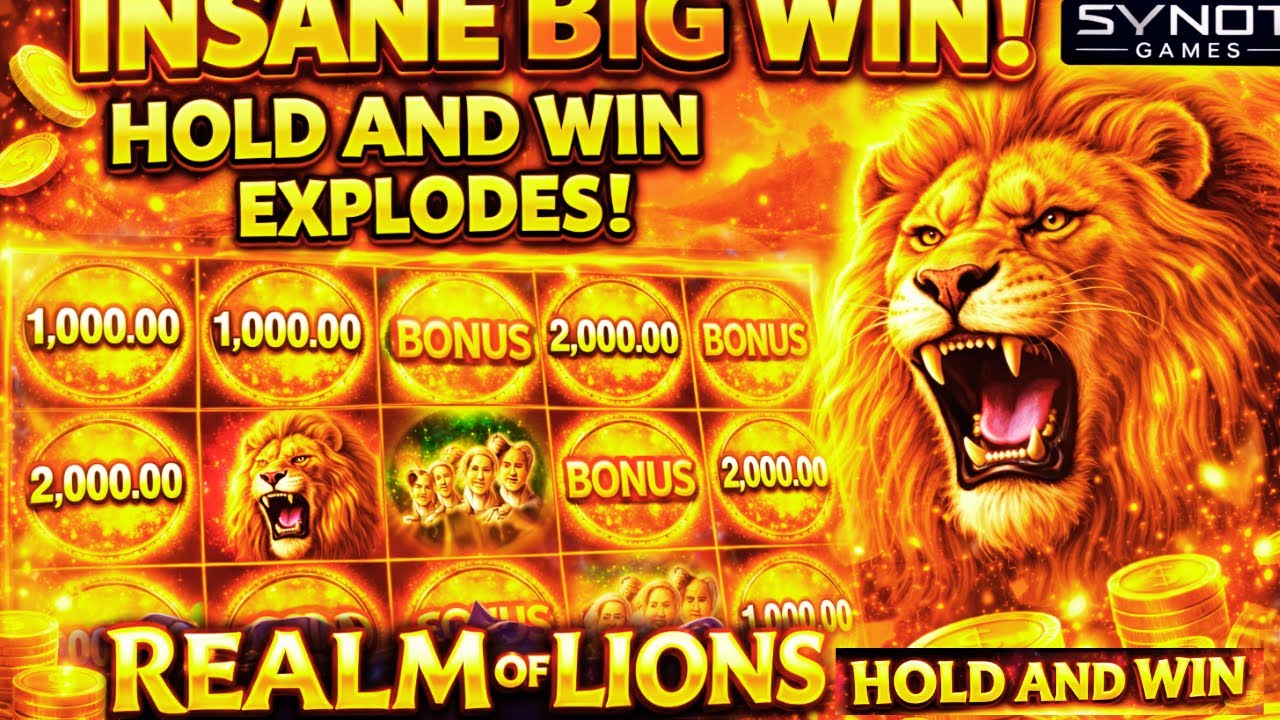 INSANE BIG WIN 💥 Realm of Lions HOLD & WIN 🔥 Synot Mega Bonus Jackpot!