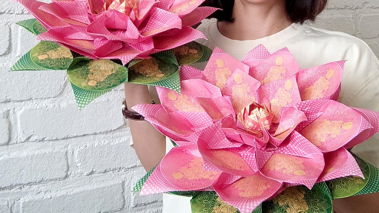 【地藏莲】创新款莲花 ‖ Origami Big Lotus 感谢原创Fennie姐
