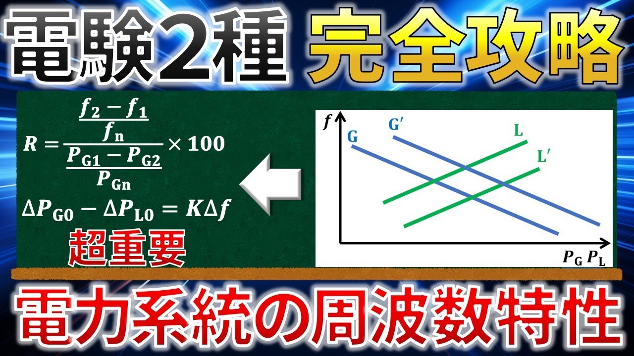 【完全保存版】たった１本で「電力系統の周波数特性」完全攻略【電験合格率アップ】（電験二種・電験一種対応）