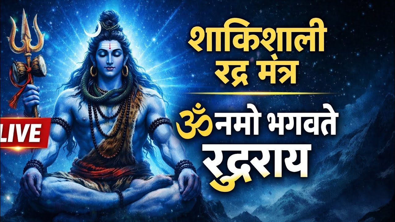 सुनते ही भय दूर 🙏 ॐ नमो भगवते रुद्राय | Rudra Mantra Chanting | Lord Shiva Mantra